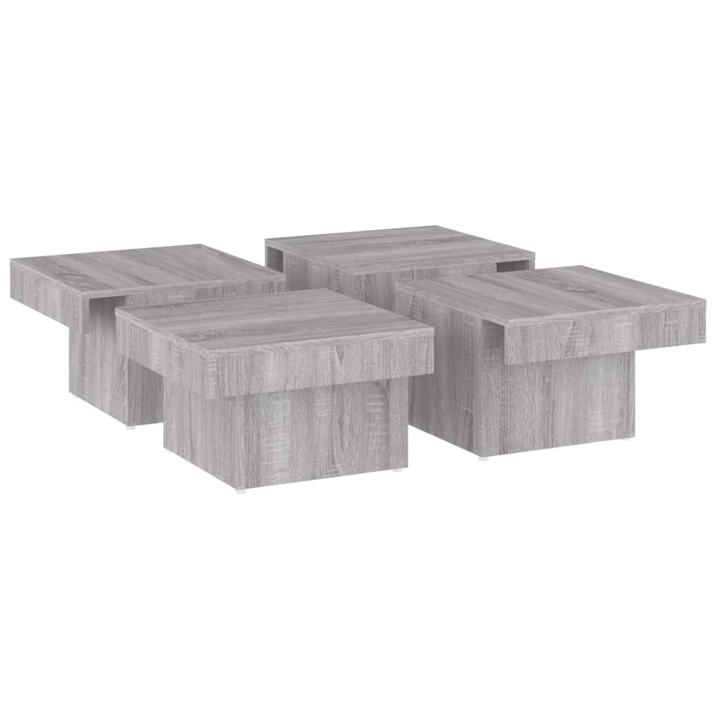 Stolić za kavu boja sivog hrasta 90x90x28 cm konstruirano drvo