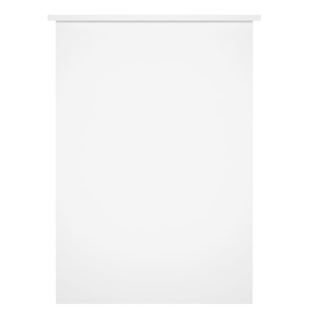 Radni stol visoki sjaj bijeli 100x55x75 cm konstruirano drvo