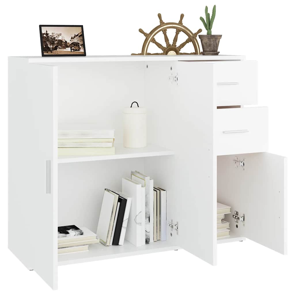 Komoda bijela 91 x 29,5 x 75 cm od konstruiranog drva