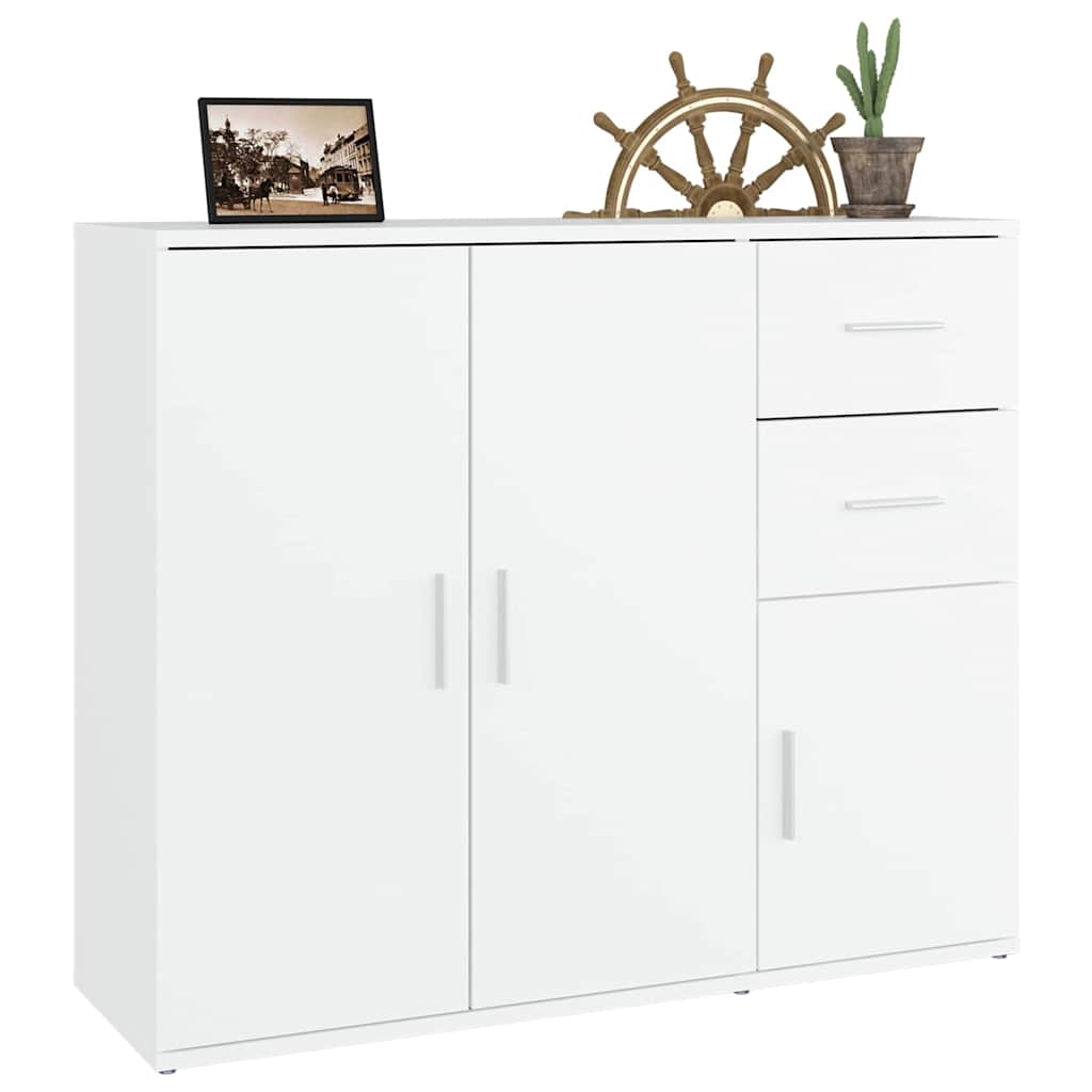 Komoda bijela 91 x 29,5 x 75 cm od konstruiranog drva