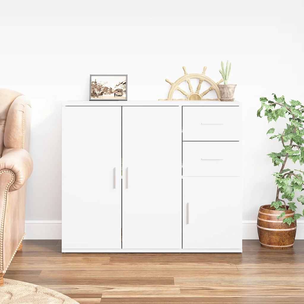 Komoda bijela 91 x 29,5 x 75 cm od konstruiranog drva