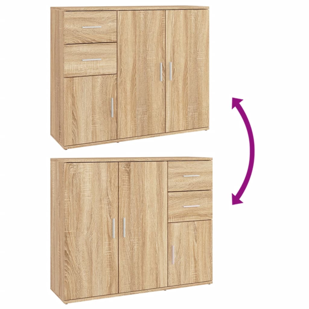 Komoda Sonoma hrast 91x29,5x75 cm Konstruirano drvo