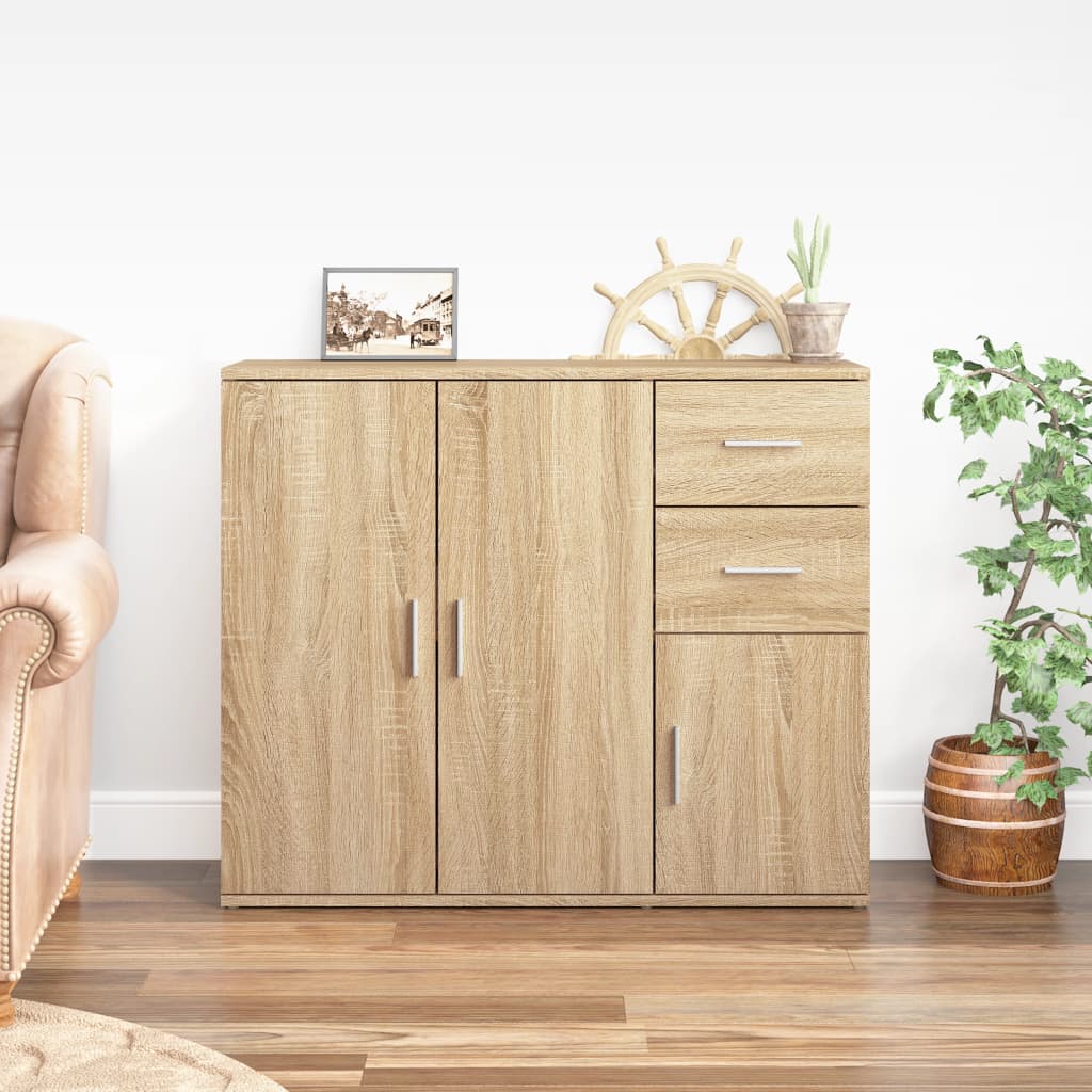 Komoda Sonoma hrast 91x29,5x75 cm Konstruirano drvo