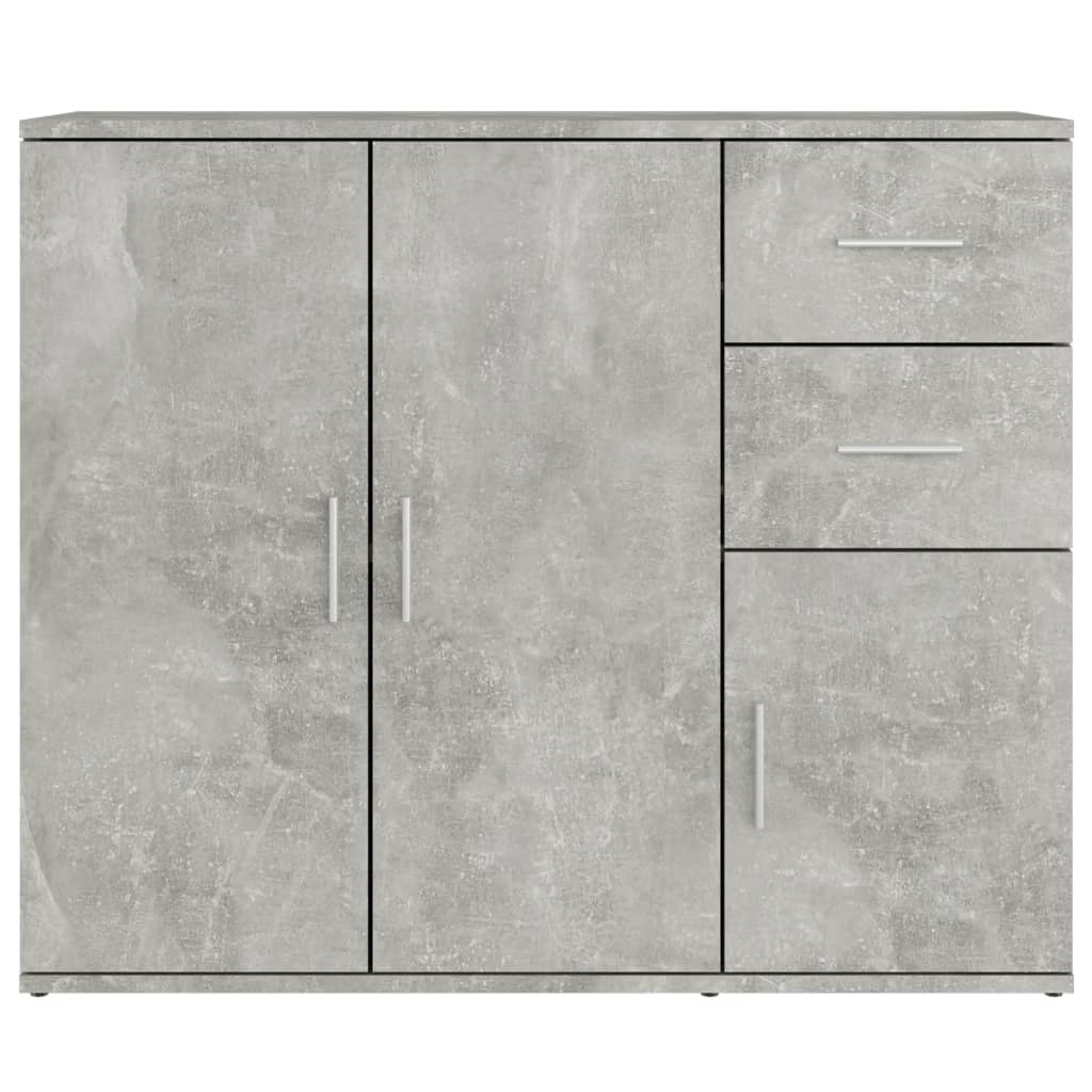 Komoda siva boja betona 91x29,5x75 cm od konstruiranog drva