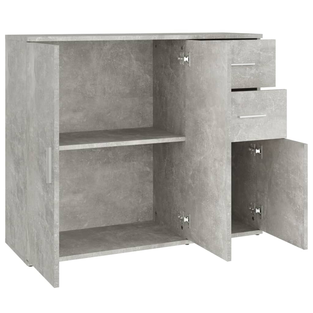 Komoda siva boja betona 91x29,5x75 cm od konstruiranog drva