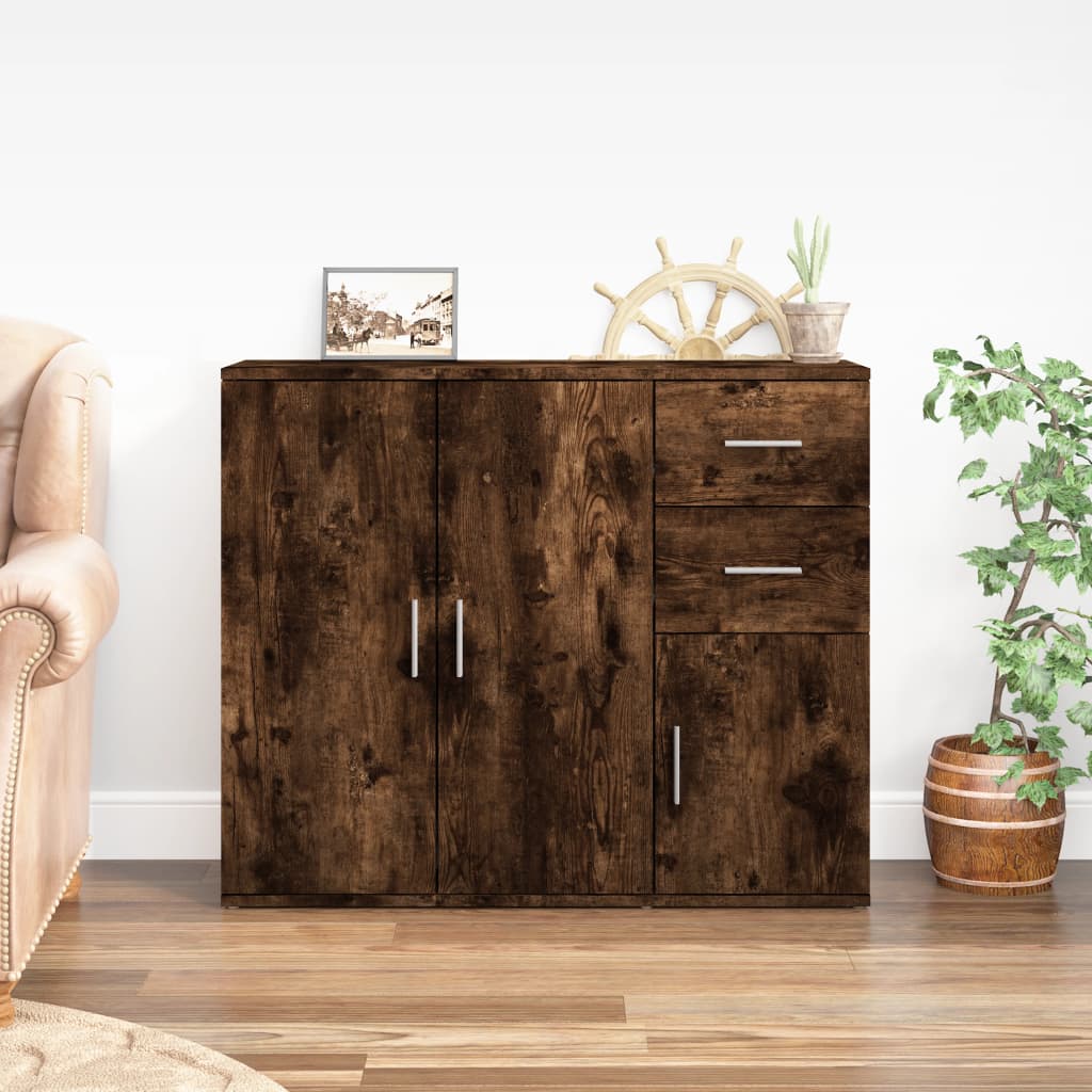 Komoda boja dimljenog hrasta 91x29,5x75cm od konstruiranog drva