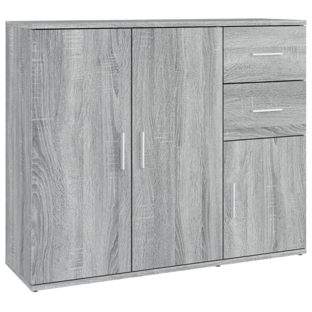 Komoda boja sivog hrasta 91x29,5x75 cm od konstruiranog drva