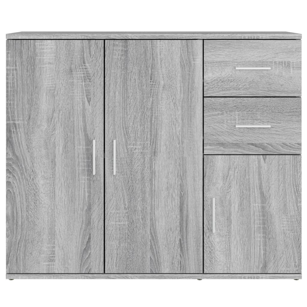 Komoda boja sivog hrasta 91x29,5x75 cm od konstruiranog drva