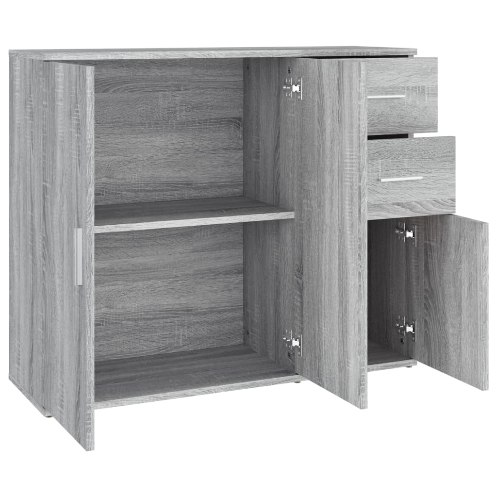 Komoda boja sivog hrasta 91x29,5x75 cm od konstruiranog drva