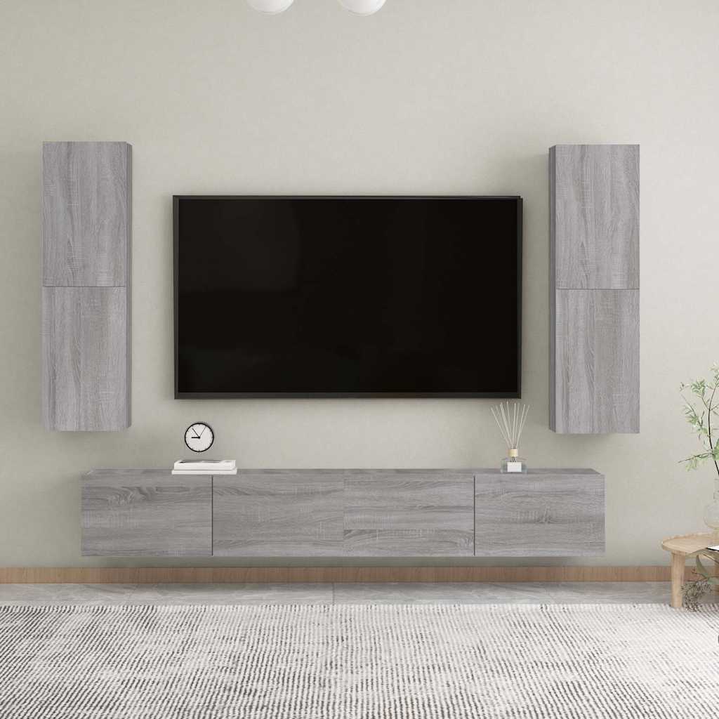 Zidni TV ormarić boja sivog hrasta sonome 30,5 x 30 x 110 cm