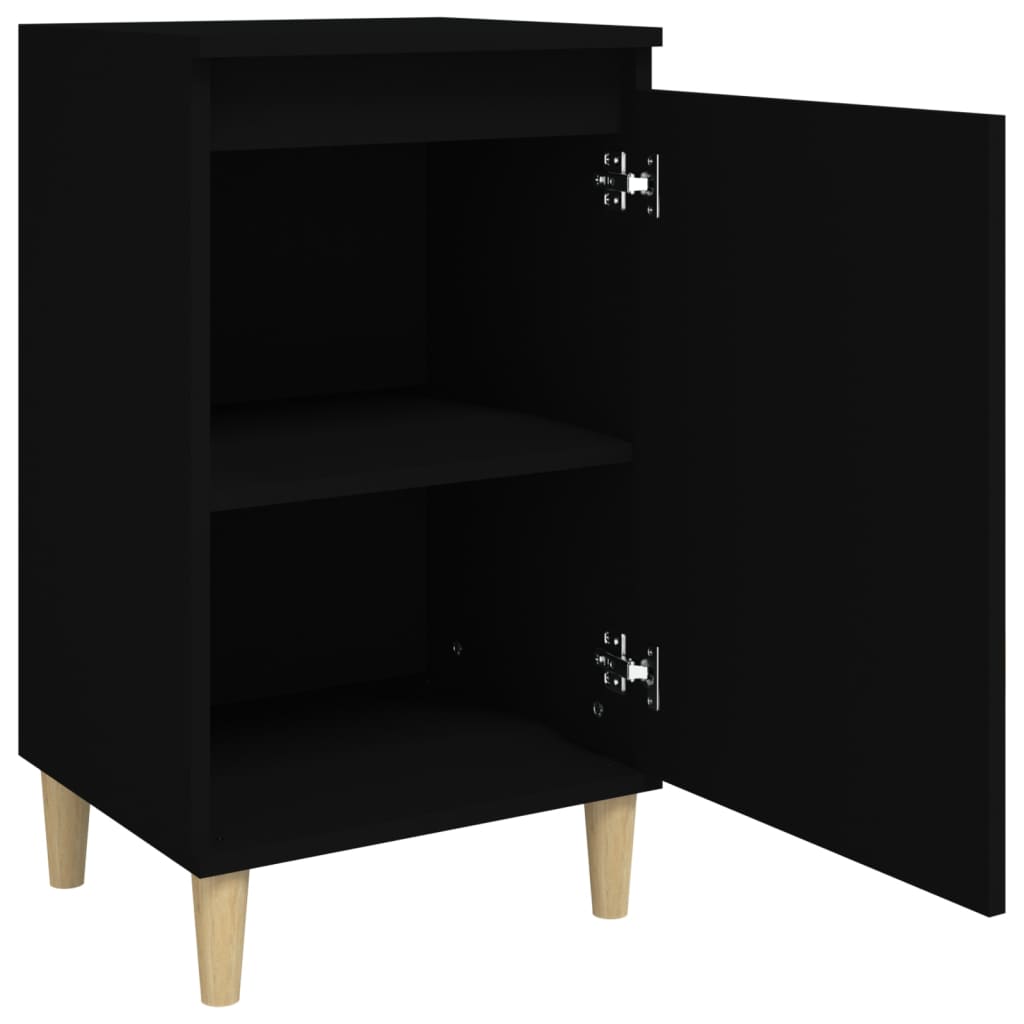Noćni ormarići 2 kom crni 40 x 35 x 70 cm konstruirano drvo