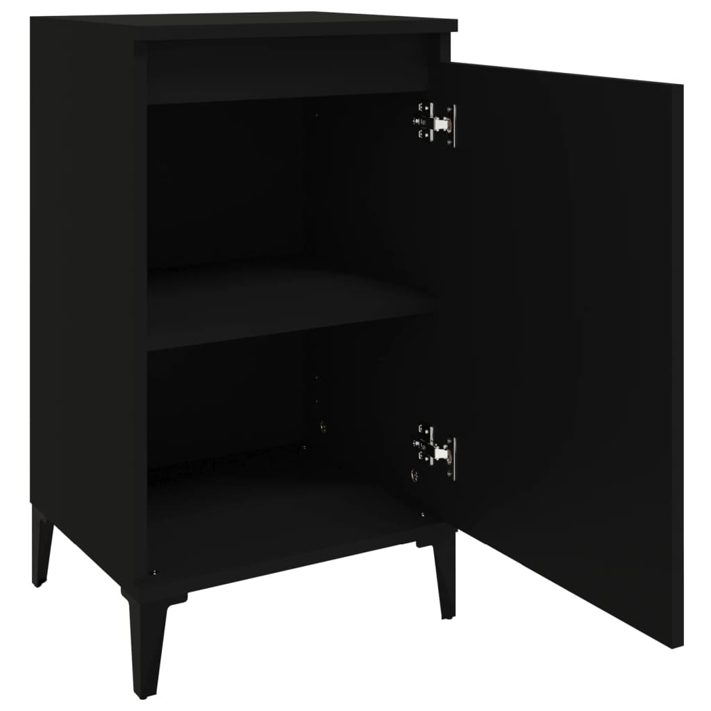 Noćni ormarići 2 kom crni 40 x 35 x 70 cm konstruirano drvo