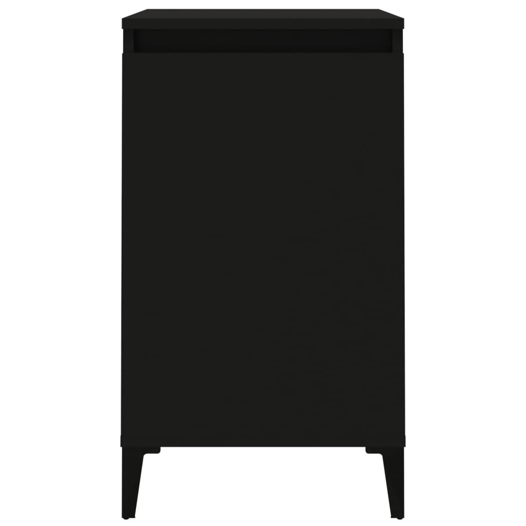 Noćni ormarići 2 kom crni 40 x 35 x 70 cm konstruirano drvo