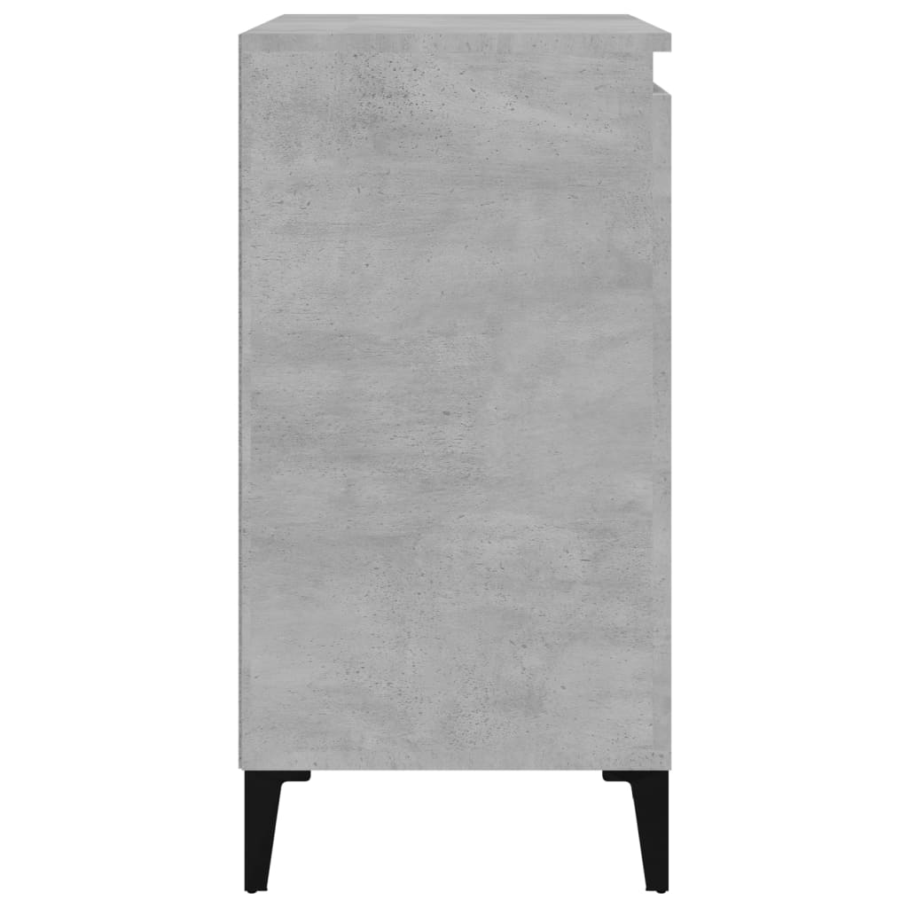 Noćni ormarić siva boja betona 40x35x70 cm konstruirano drvo