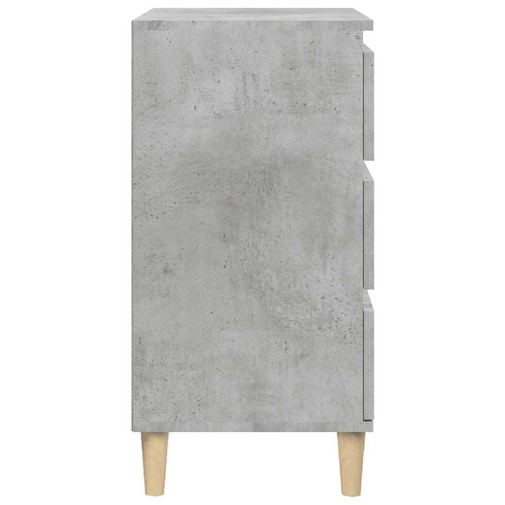 Noćni ormarić siva boja betona 40x35x70 cm konstruirano drvo