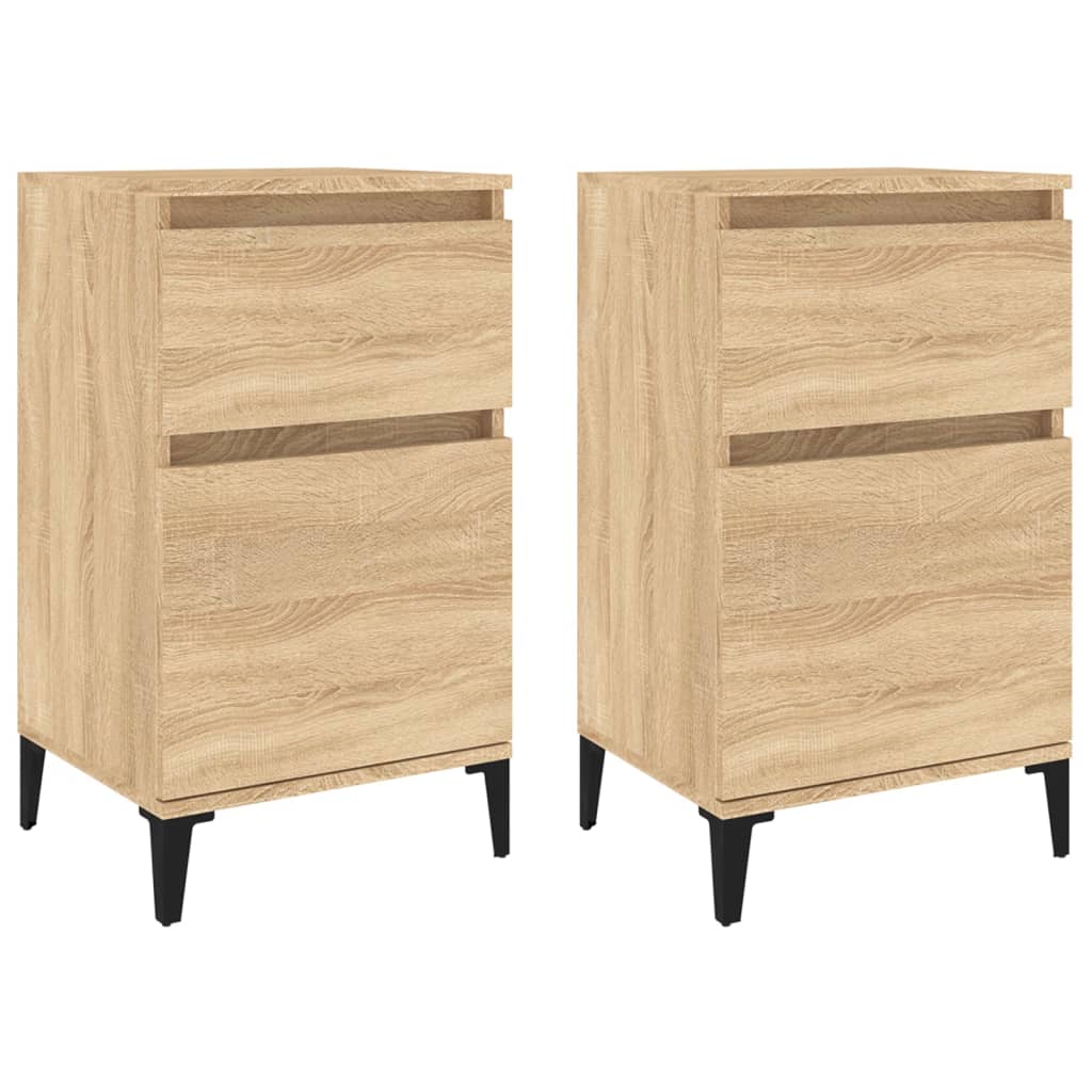 Noćni ormarići 2 kom boja hrasta sonome 40 x 35 x 70 cm