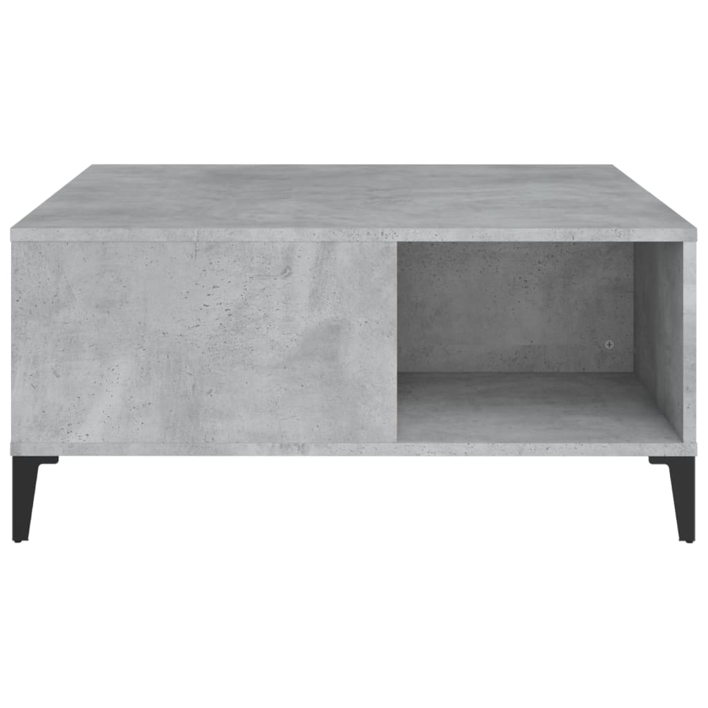 Stolić za kavu boja betona 80 x 80 x 36,5 cm konstruirano drvo