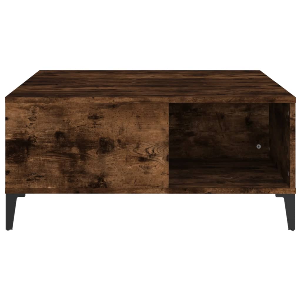 Stolić za kavu boja hrasta 80 x 80 x 36,5 cm konstruirano drvo