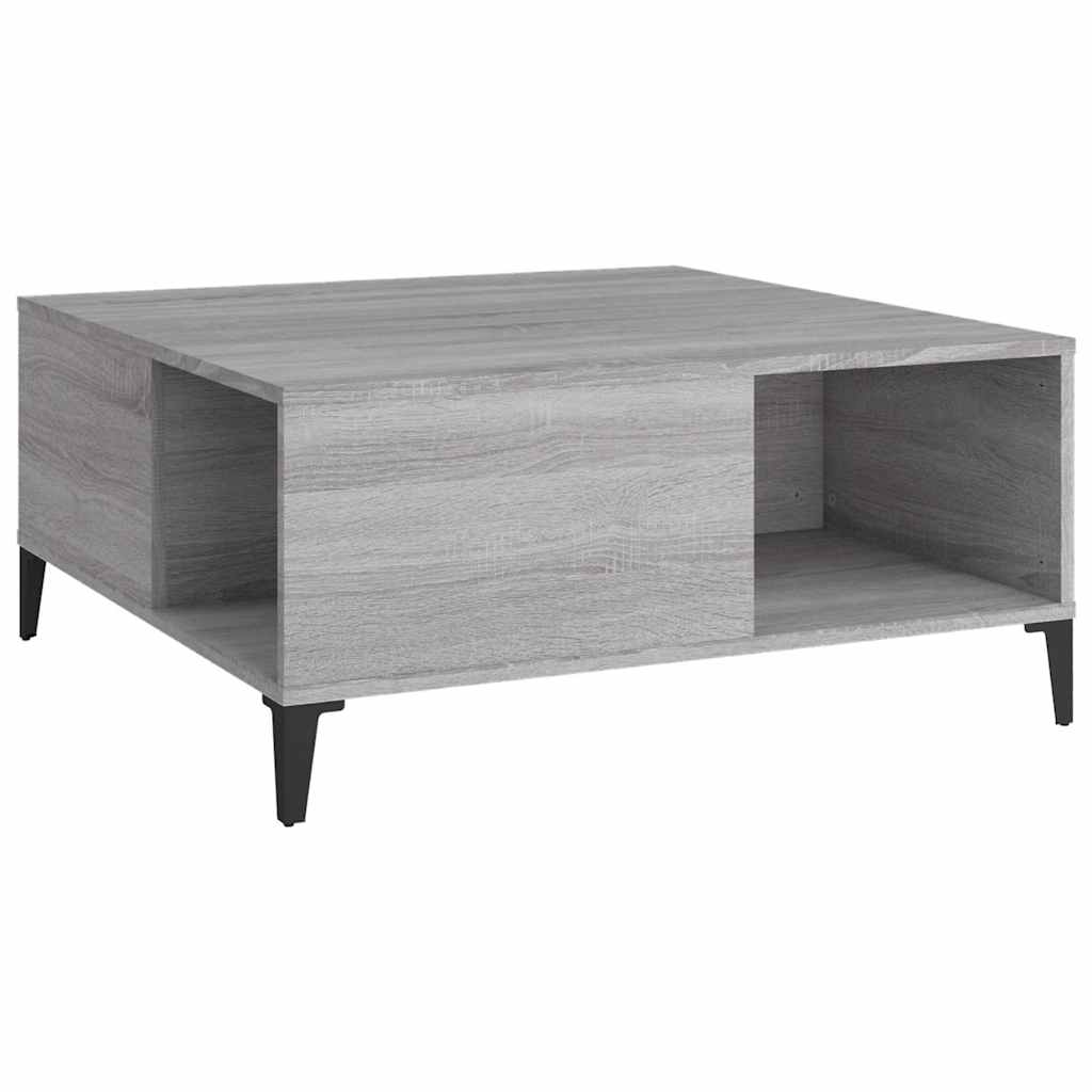 Stolić za kavu boja sivog hrasta 80x80x36,5cm konstruirano drvo