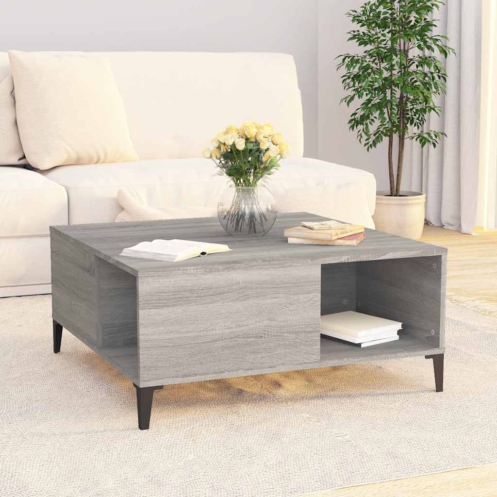 Stolić za kavu boja sivog hrasta 80x80x36,5cm konstruirano drvo
