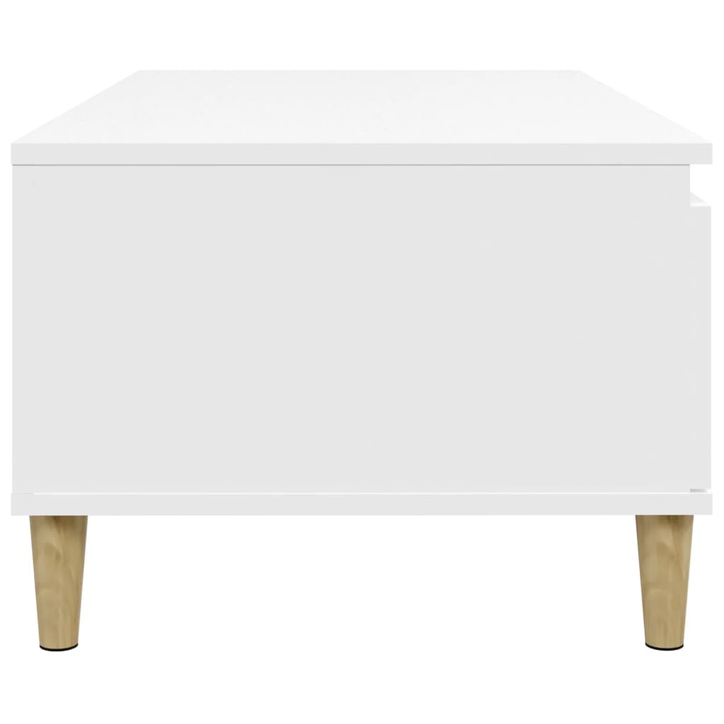 Stolić za kavu bijeli 90 x 50 x 36,5 cm od konstruiranog drva