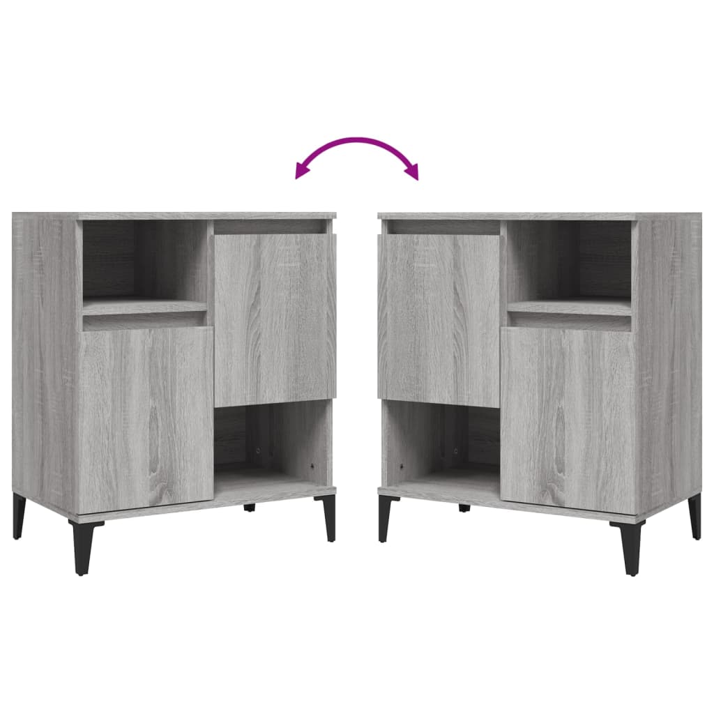 Komoda sivog hrasta sonome 60x35x70 cm od konstruiranog drva