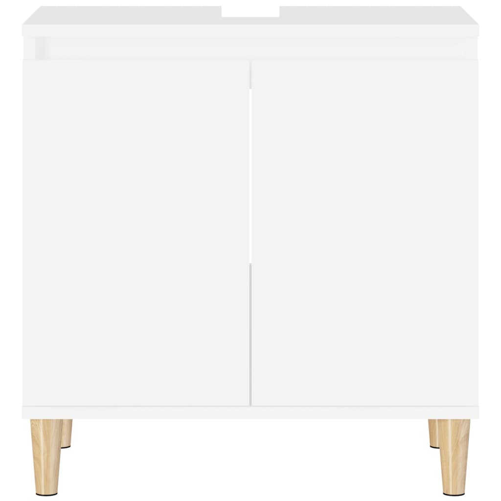 Ormarić za umivaonik bijeli 58 x 33 x 60 cm konstruirano drvo