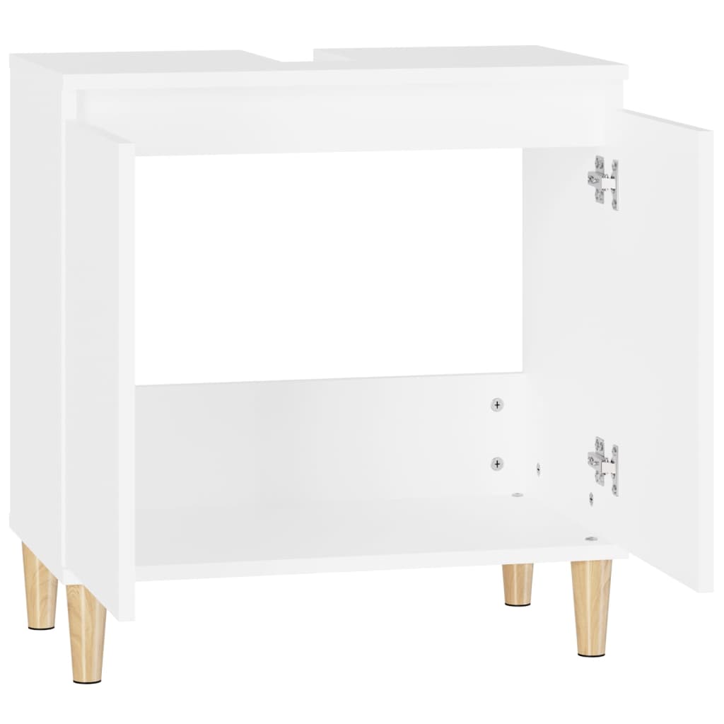 Ormarić za umivaonik bijeli 58 x 33 x 60 cm konstruirano drvo