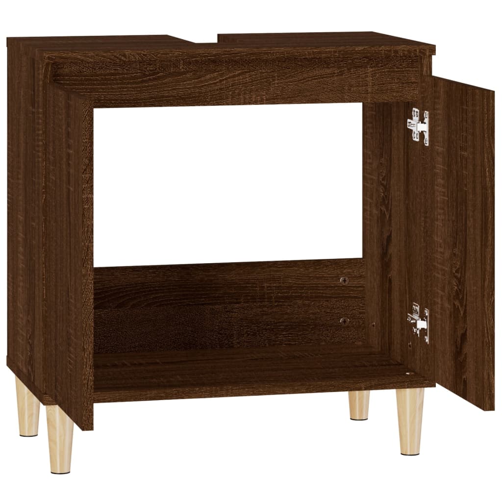 Ormarić za umivaonik boja smeđeg hrasta 58 x 33 x 60 cm drveni