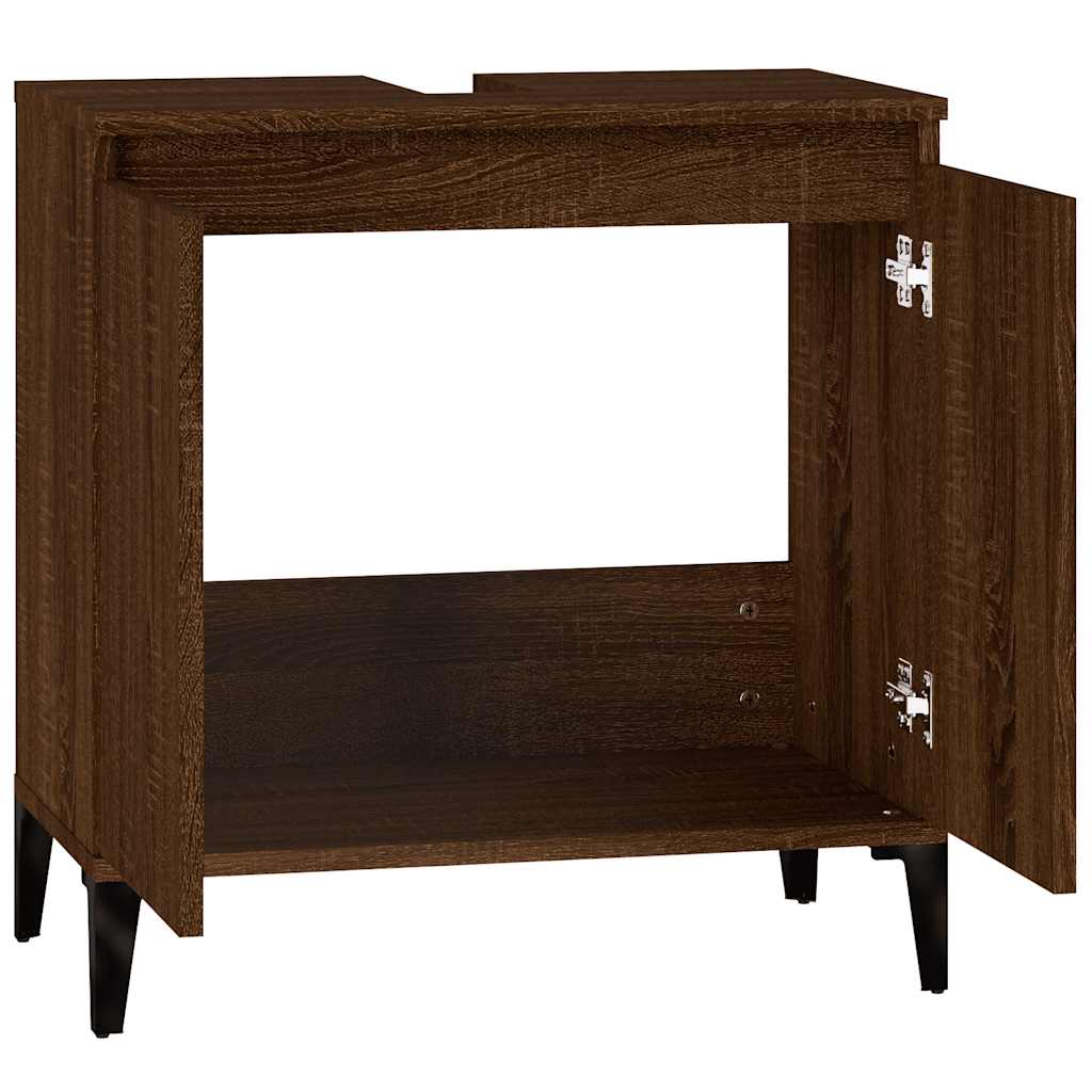 Ormarić za umivaonik boja smeđeg hrasta 58 x 33 x 60 cm drveni
