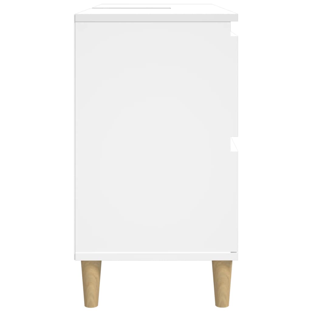 Ormarić za umivaonik bijeli 80 x 33 x 60 cm konstruirano drvo