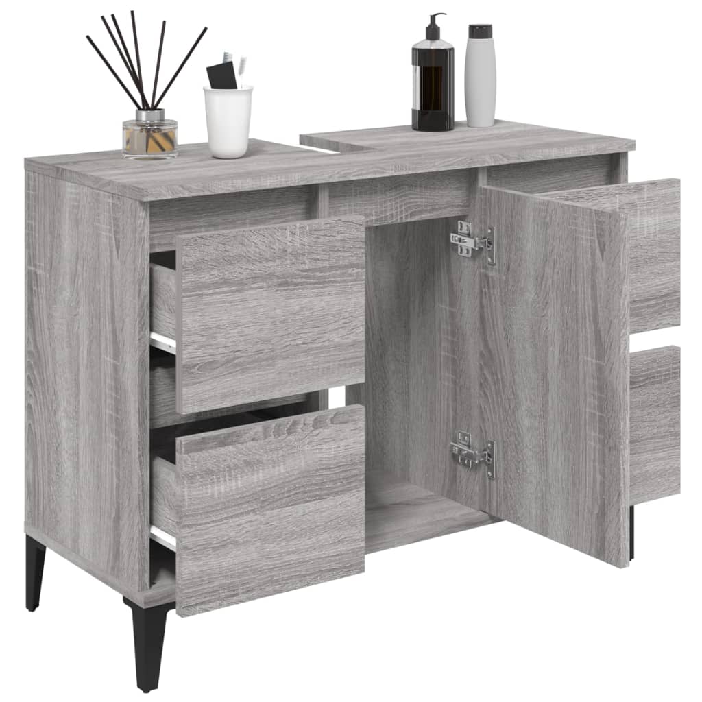 Ormarić za umivaonik boja hrasta sonome 80x33x60 cm drveni