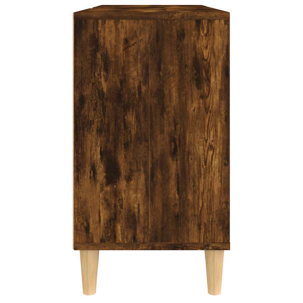 Ormarić za umivaonik boja dimljenog hrasta 80x33x60 cm drveni