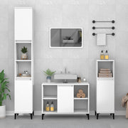 Ormarić za umivaonik bijeli 80 x 33 x 60 cm konstruirano drvo