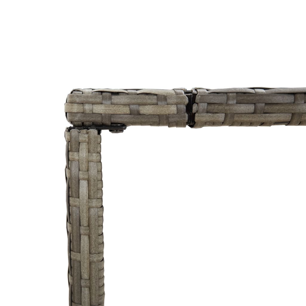 Barski stol sa staklenom pločom sivi 180x70x110 cm poliratan