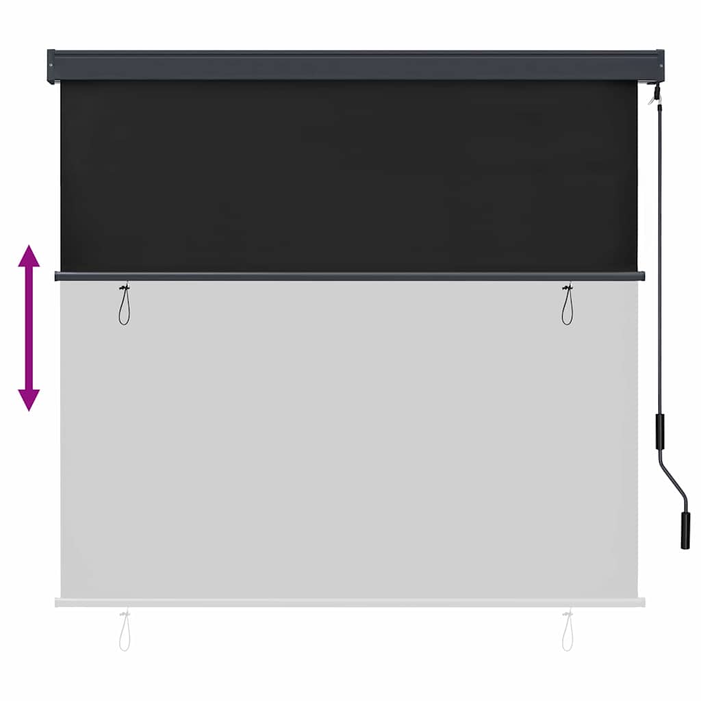 Rolo zavjesa Antracit 180 x 250 cm Tkanina i aluminij