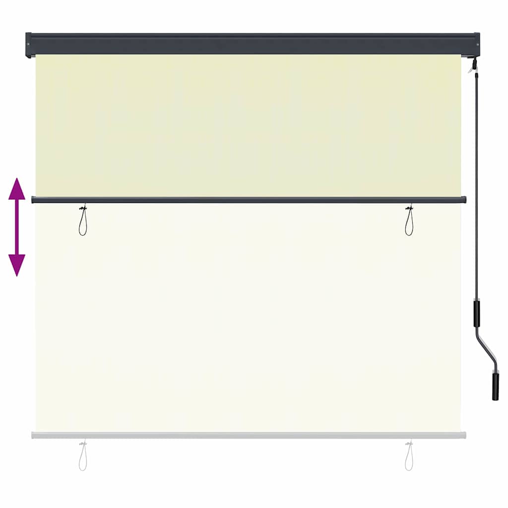 Rolo zavjesa Krem 180 x 250 cm Tkanina i aluminij