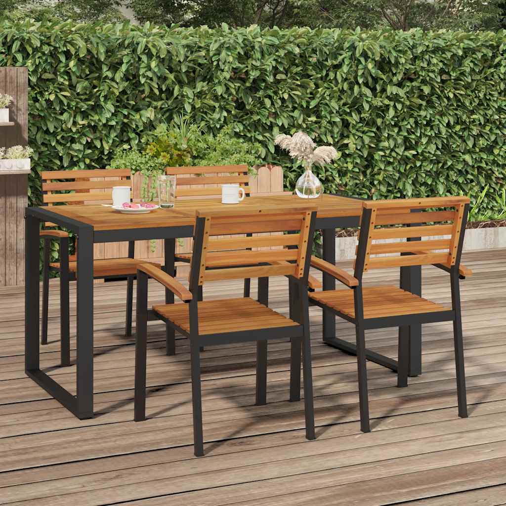 Vrtni stol s U-nogama 160 x 80 x 75 cm od masivnog drva bagrema