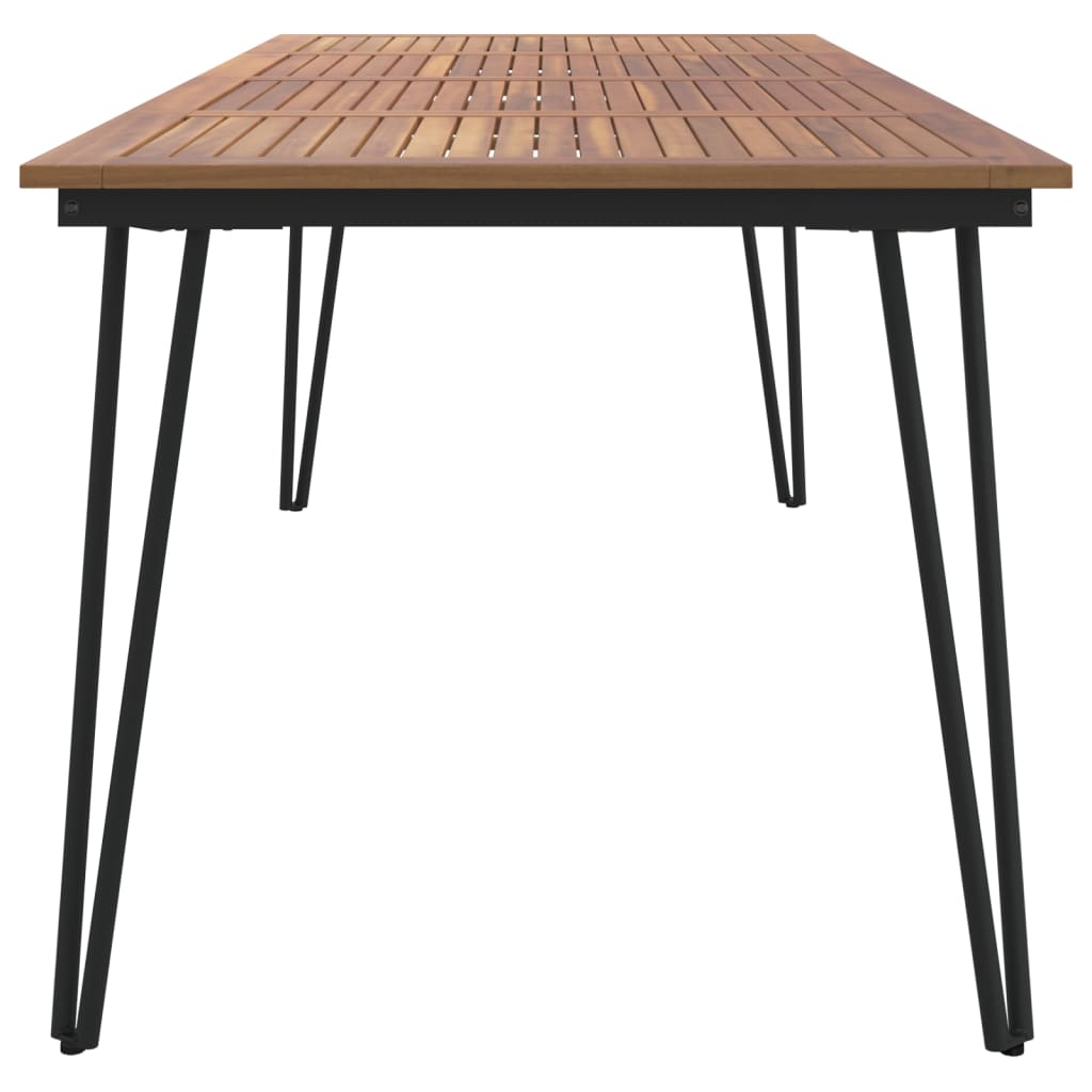 Vrtni stol s U-nogama 200x90x75 cm od masivnog drva bagrema