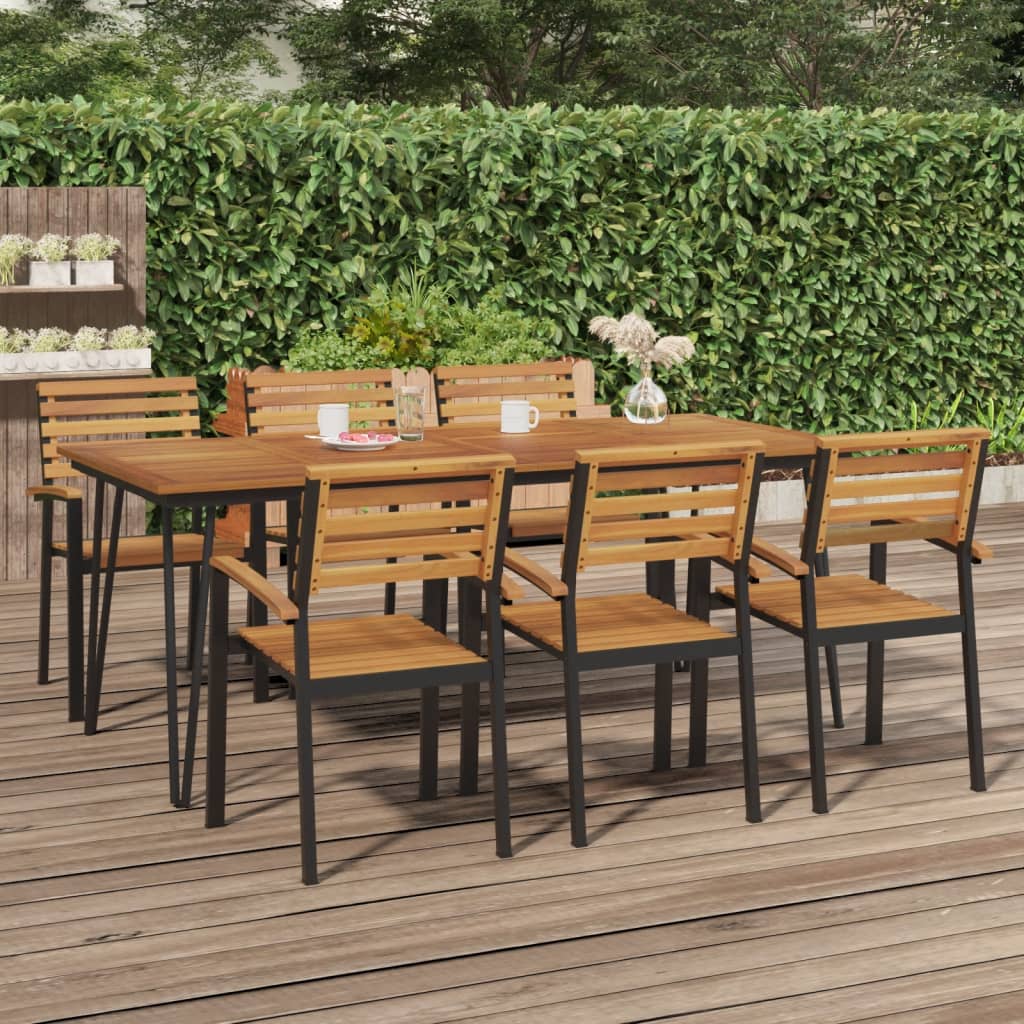 Vrtni stol s U-nogama 200x90x75 cm od masivnog drva bagrema