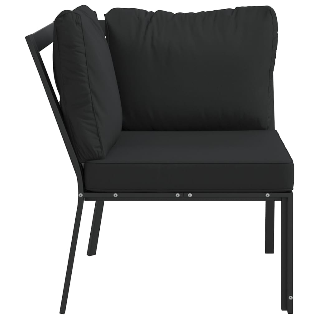 Vrtna stolica sa sivim jastucima 76 x 76 x 79 cm čelična
