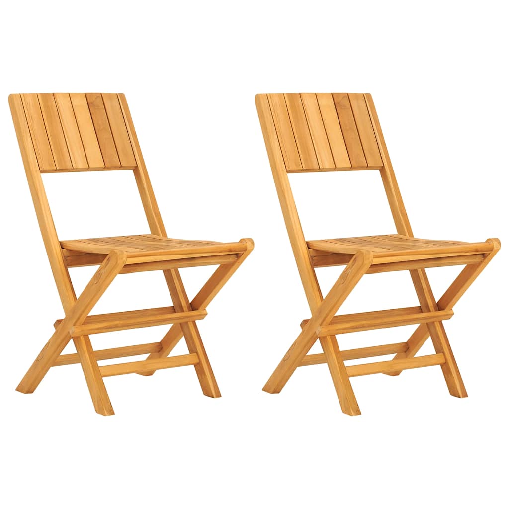 Sklopive vrtne stolice 2 kom 47x61x90 cm od masivne tikovine