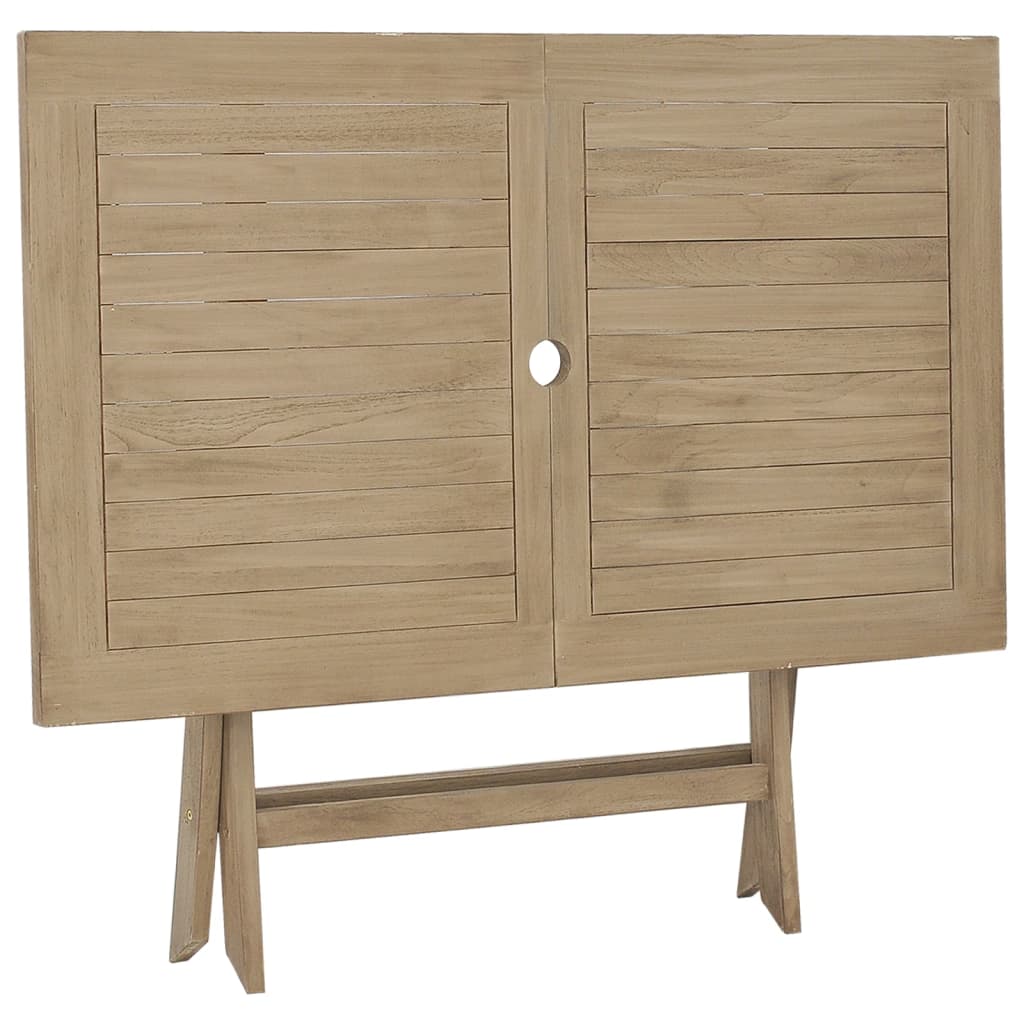 Sklopivi vrtni stol sivi 120 x 70 x 75 cm od masivne tikovine