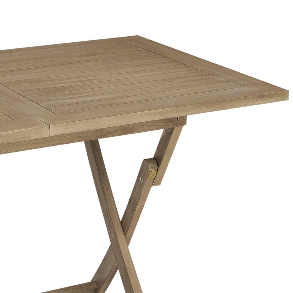 Sklopivi vrtni stol sivi 120 x 70 x 75 cm od masivne tikovine