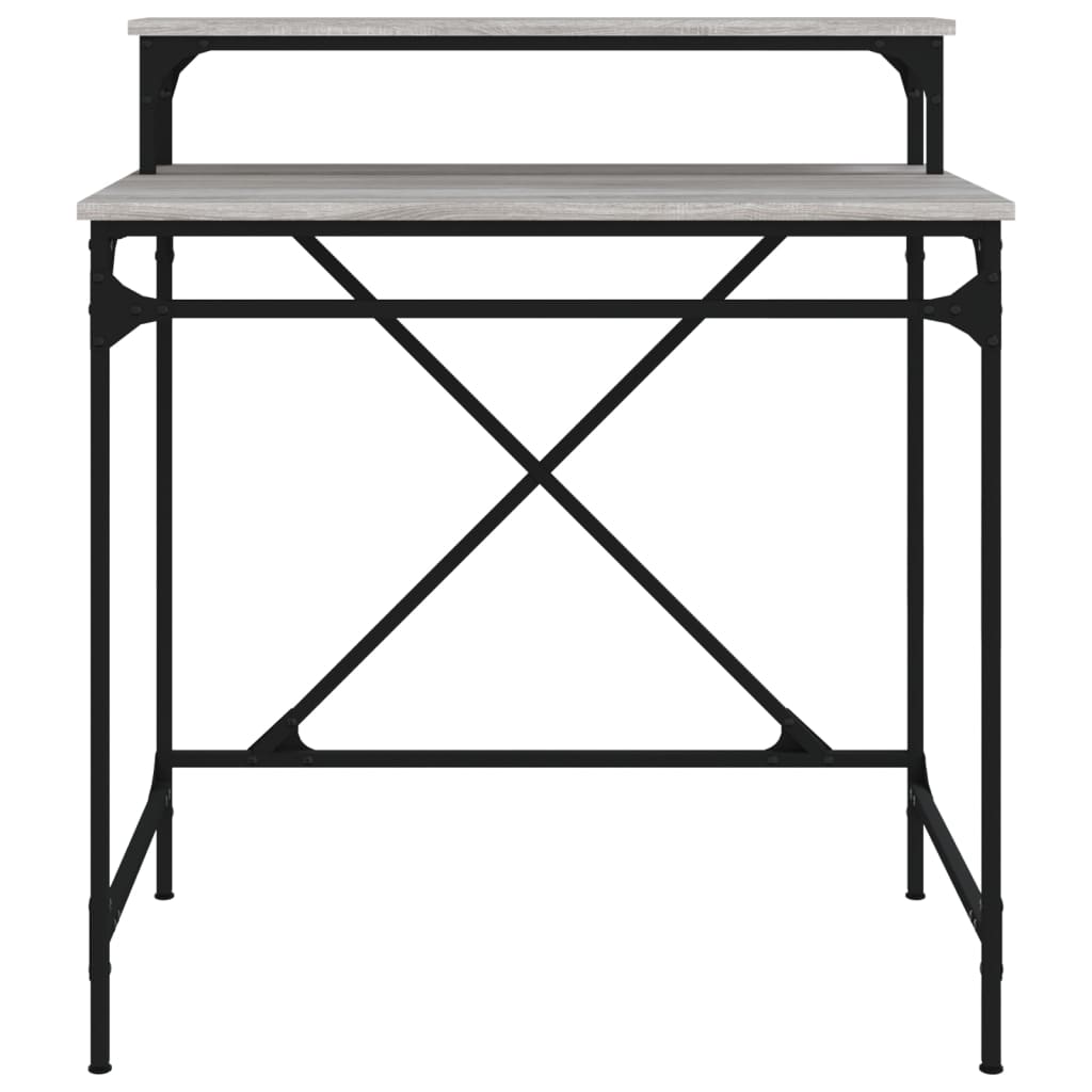 Radni stol boja hrasta 80x50x900 cm konstruirano drvo i željezo