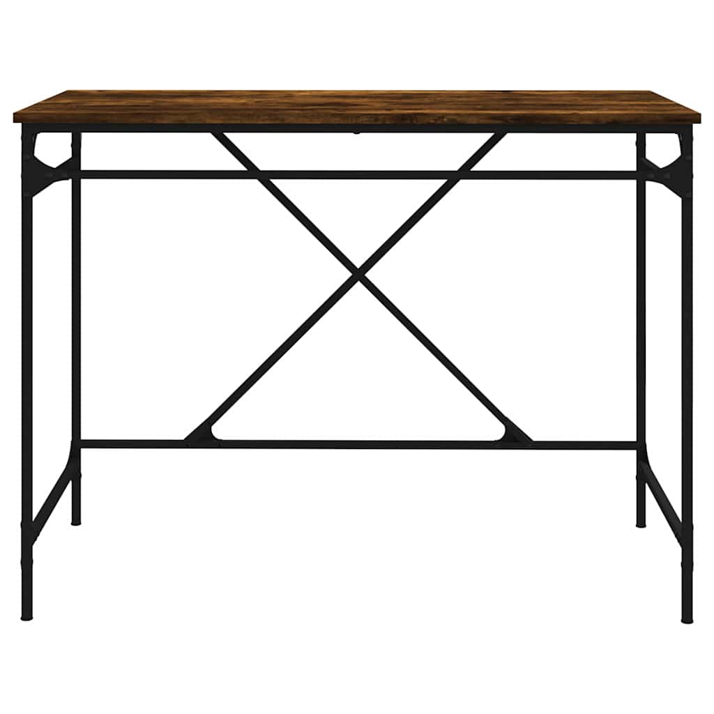 Radni stol boja dimljenog hrasta 100x50x75 cm drvo i željezo