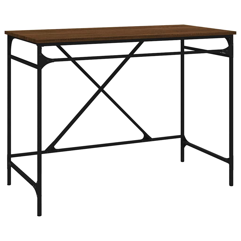 Radni stol boja hrasta 100x50x75 cm konstruirano drvo i željezo