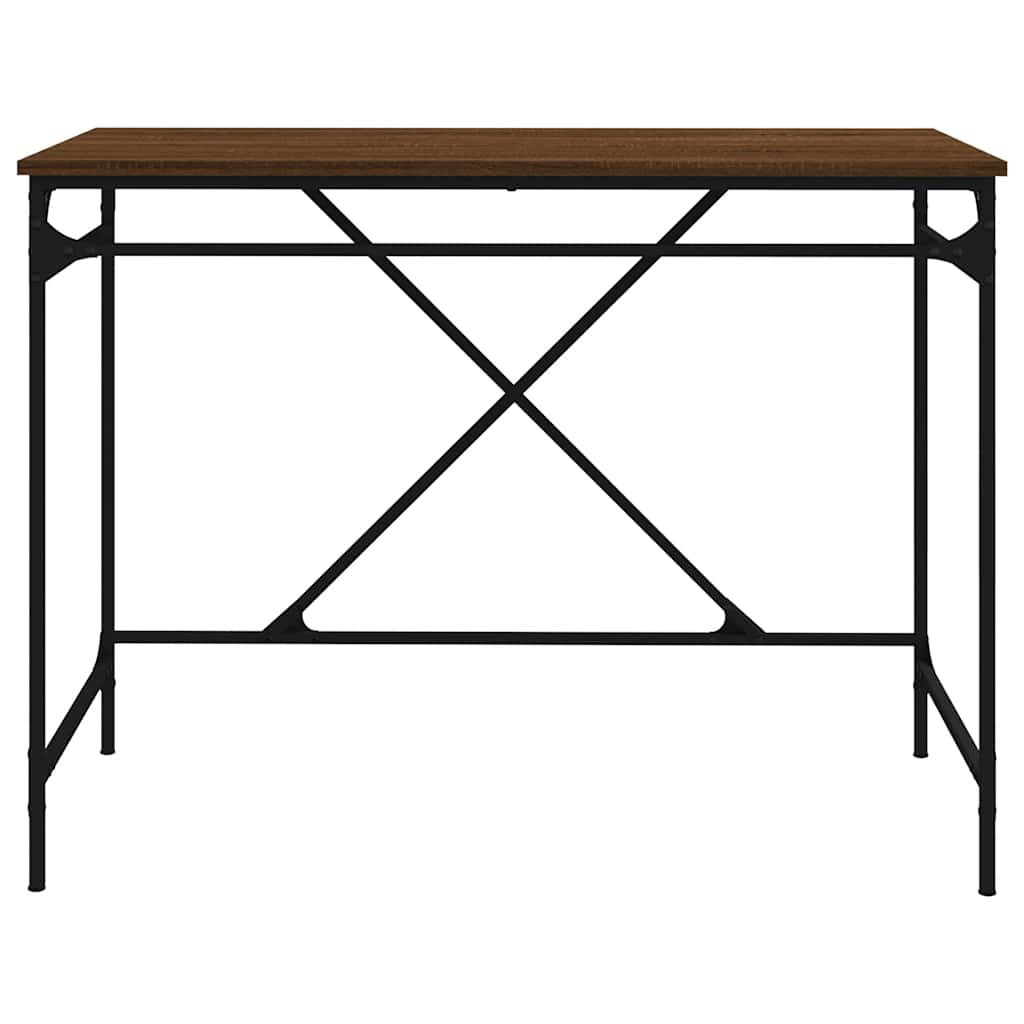 Radni stol boja hrasta 100x50x75 cm konstruirano drvo i željezo