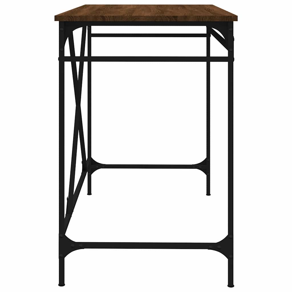 Radni stol boja hrasta 100x50x75 cm konstruirano drvo i željezo