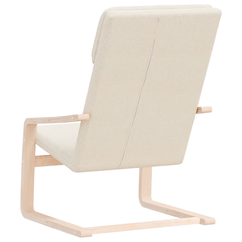 Stolica za opuštanje od tkanine krem